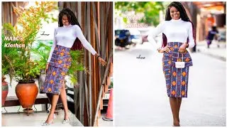 Pencil Skirt With Front High And Low Band