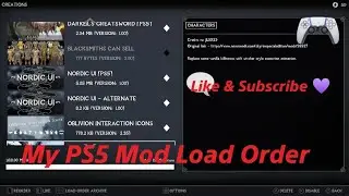 🎮 My PS5 Mod Load Order 🎮 #Skyrim #Mods