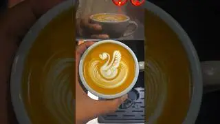 Winged Swan latte art 🦢