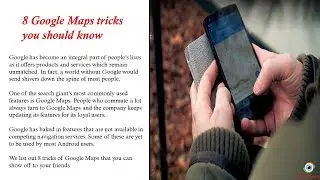 8 Google Maps tricks you should know