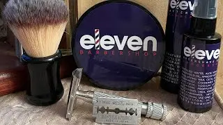 Wetshaving: Barbershop Scent Today with Eleven Shaving Using the .84 Razorock Game Changer