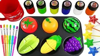 Satisfying Video l How to make Funni Monstre Cup Slime Super Glitter Magic Fruit Relax Sounds ASMR