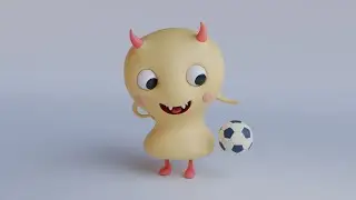 Анимация маскота-монстрика в Blender 3D
