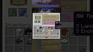 First Enchantment - Silk touch!  #minecraft
