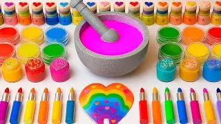 ASMR DIY Slime Video 🌈 Pink Cloud Slime with Cosmetics, Eyeshadow, Foam, Toys, and Glitter #452