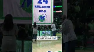 Heartwarming moment as an emotional Mark Aguirre watches his jersey lift into the Dallas rafters 🥹‼️
