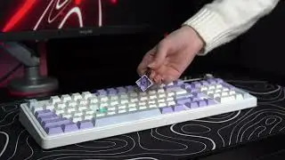 Клавіатура механічна бездротова Ajazz AK980 Clear Sky Switch Purple