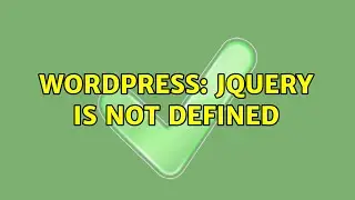 Wordpress: jQuery is not defined