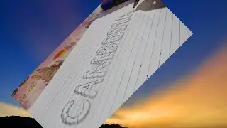 3D Trick Art on Line Paper, Round The Word ( CAMBODIA ) #Short
