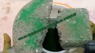 Color water crumbling series #6/green color/sand beach +multi pebbles/soft crunchy dusty chunks.Asmr