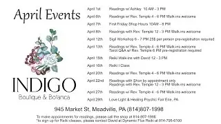 April Events Calendar Update: April 2023