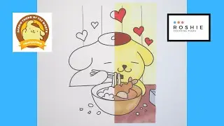 How to Color Pompompurin | Sanrio | Roshie Coloring Pages