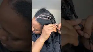 Fulani braids with wool! #fulanibraids #naturalhairstyle #summerhair  #woolyarn #braiding  #4chair
