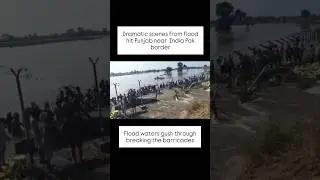 Watch How People Are Stopping Surging Flood Waters Near India Pak Border| #flood #viralvideo #punjab