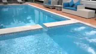 Fiberglass pool fully tiled