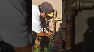 Installing a back flow preventer on a new irrigation system💧🤗