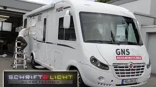 Wohnmobil gestalten &ndash; GNS zu Besuch bei Schrift & Licht Werbetechnik in M&ouml;nchengladbach