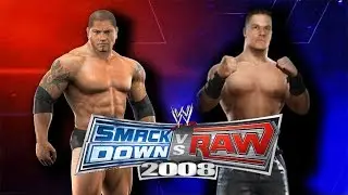 WWE SmackDown vs Raw 2008 | Batista VS John Cena | Nintendo DS