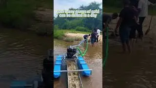 Gold rush!small river siphonic gold panning equipment