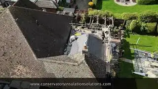 Replacing a conservatory roof with a fully insulated tiled conservatory roof