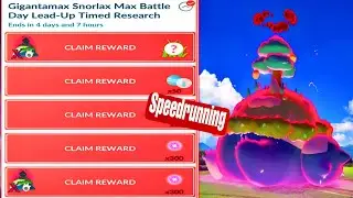 Speedrunning Gigantamax Snorlex Max Battle time research #pokemon #pokemongo