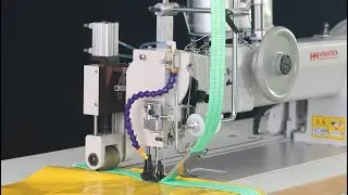 M&aacute;quina de coser brazo largo con gu&iacute;a cinta para borde reforzadas de lonas