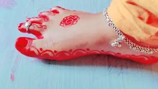 mahavar design | Simple Alta Design || आलता कैसे लगाएं || Latest Alta Design || Most  Alta Design ||