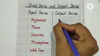 Input and Output Devices/ Input and Output devices examples