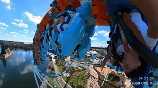 Pipeline: The Surf Coaster - SeaWorld Orlando - Onride - 4k