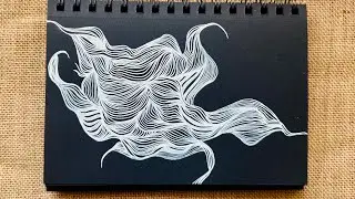 Black Paper Bliss | Calming Lines are always addictive! #arttherapy #mentalhealth @_lazybliss_