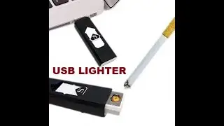 USB Cigarette Lighter Windproof Rechargeable Flameless Lighter