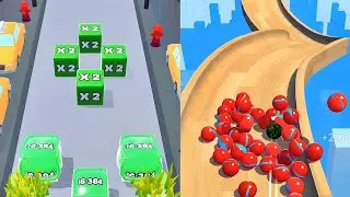 Jelly Run 2048 Vs Marble Run Gameplay Max All Levels! #technohackzgames 
