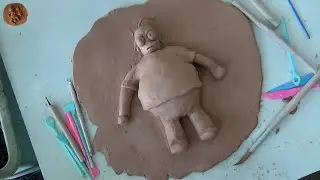 🍩 How to Make Homer Simpson with Clay | Beginner Kids DIY