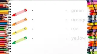Matching the colors and trace the color words | 맞는 색깔 연결하고 영어 따라 쓰기-크레용