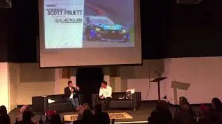 Motorsports Hall of Fame Scott Pruett talking about Daytona 24 podium win against Bob Stallings