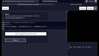 FreeCodeCamp - Python Project - Step 5 of 25 - Caesar Cipher