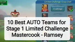 Lords mobile crazy chef stage 1 Mastercook Ramsey challenge fully auto?!