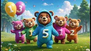 Five Little Bears Counting Song | Fun Numbers Song for Kids | Playful Learning Rhyme