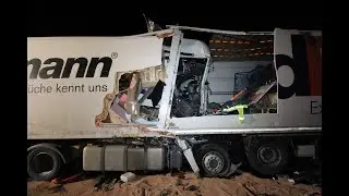 [14.02.2018] - Dritter tödlicher Verkehrsunfall auf der A3 bei Kitzingen - LKW verschwindet in LKW