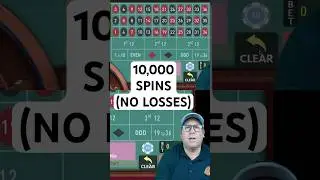 10,000 ROULETTE SPINS (NO LOSSES) #shorts