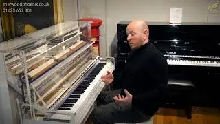 Unique Design Upright Piano with Warm Mellow tones and crystal clear treble at Sherwood Phoenix