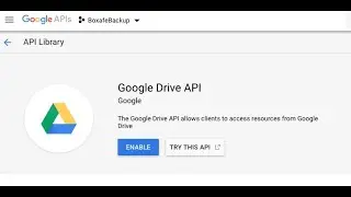 Como criar uma API do google grive