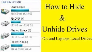How To Hide Drives In Windows Using Two Different Methods| Urdu / Hindi| Tips And Tricks