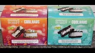 Brave Robot + Coolhaus Ice Cream Sandwich: Chocolate Chip Cookie Dough & Mint Chocolate Chip