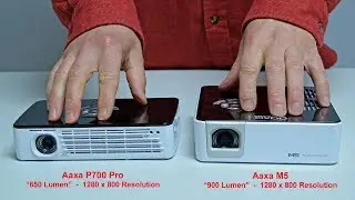 Сравнение проекторов: Aaxa P700 Pro и портативный проектор Aaxa M5 (обзор бок о бок)