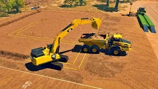 Hotel Construction #2 Foundation Excavation (Timelapse) - Construction Simulator 2022 USA Map