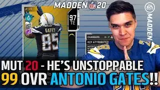 99 Antonio Gates EPIC Gameplay (Unstoppable) | Madden 20 Ultimate Team
