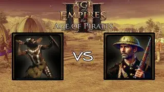 35 MERC Boomerang Hunters vs 30 Rum Corpsmen (Age of Pirates MOD)