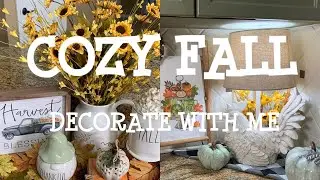 FALL DECORATE  WITH ME 🍁FALL HOME DECOR IDEAS/ HEALTHY PUMPKIN SPICE LATTE ☕️