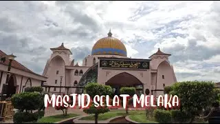 🇲🇾WALK TOUR MALACCA STRAITS MOSQUE || MASJID SELAT MELAKA || BEAUTIFUL SEASIDE VIEW